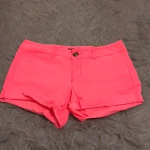 American Eagle Neon Pink Midi Shorts